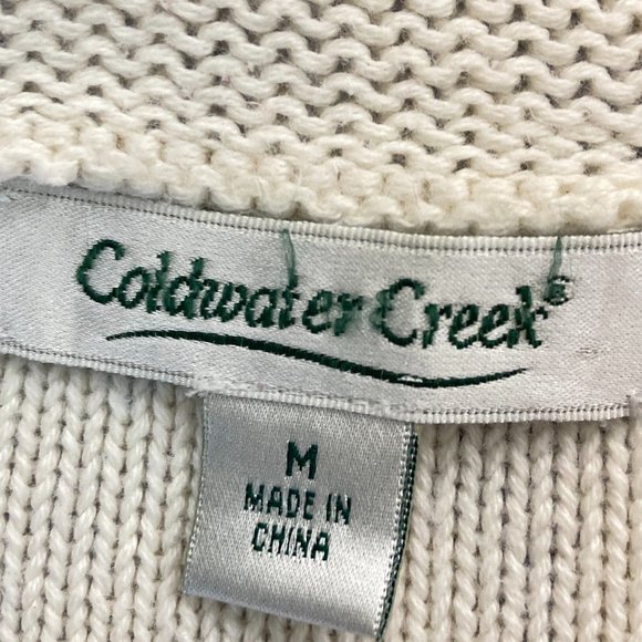 Coldwater Creek Cotton Purple Floral Leaf Cardigan - Picture 11 of 14